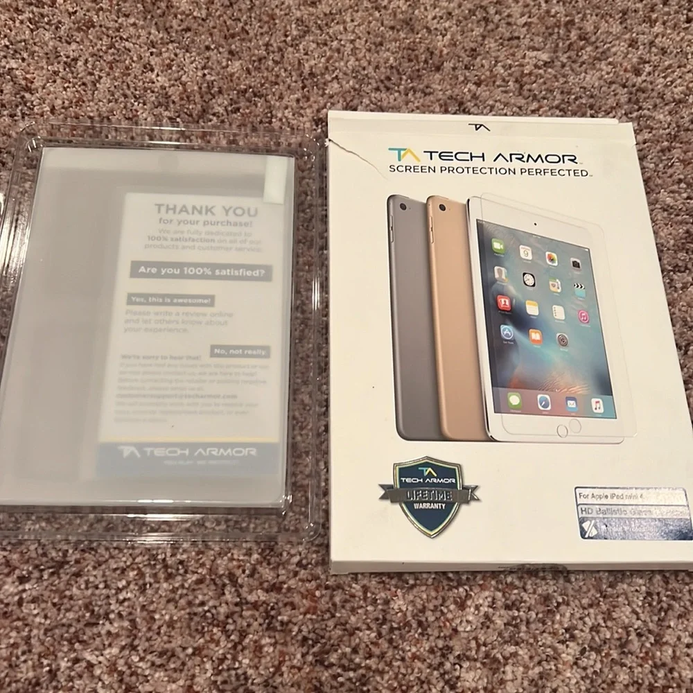 Tech Amor apple iPad mini 4. HD ballistic glass screen protector NIB